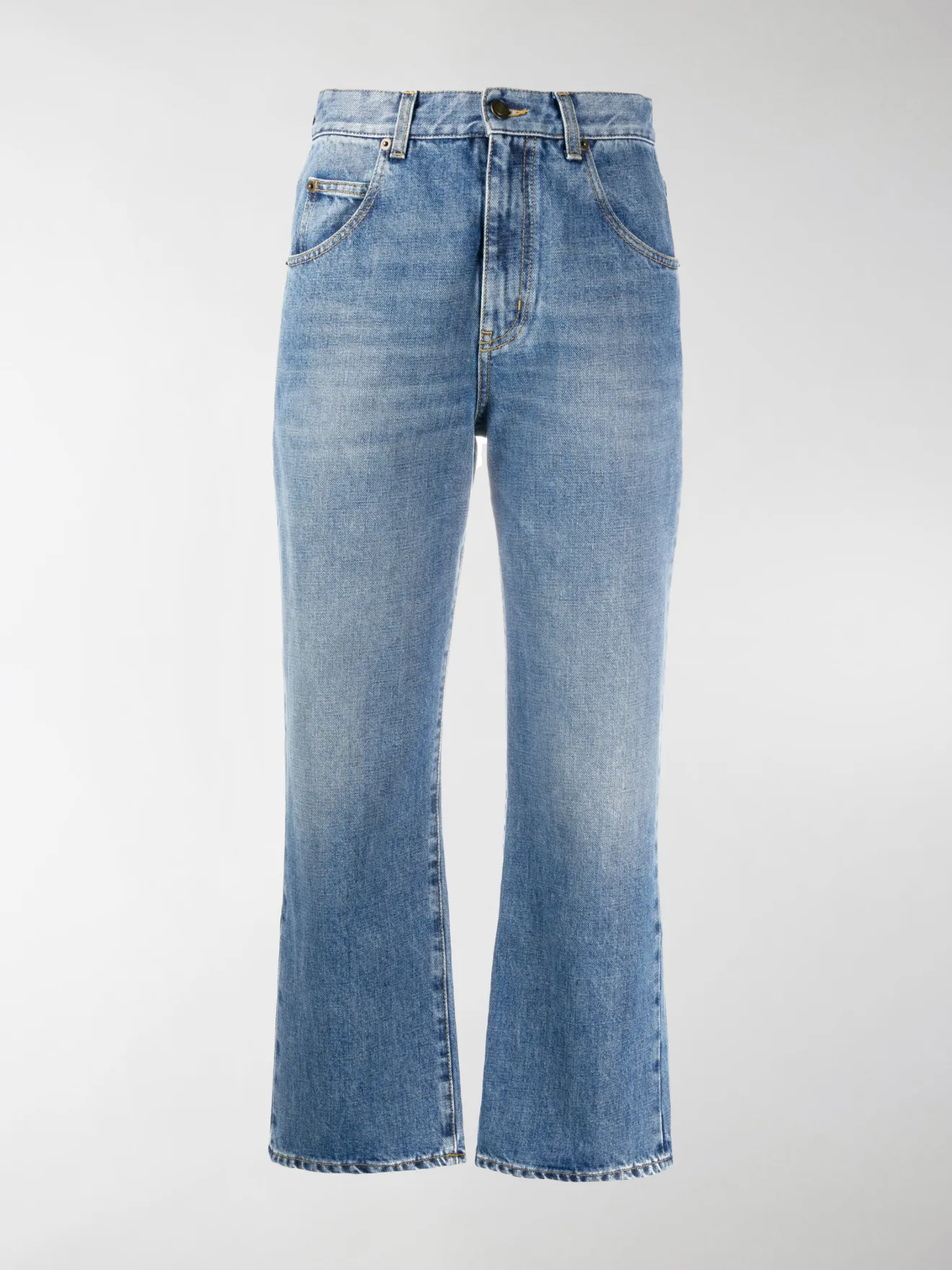 saint laurent cropped jeans