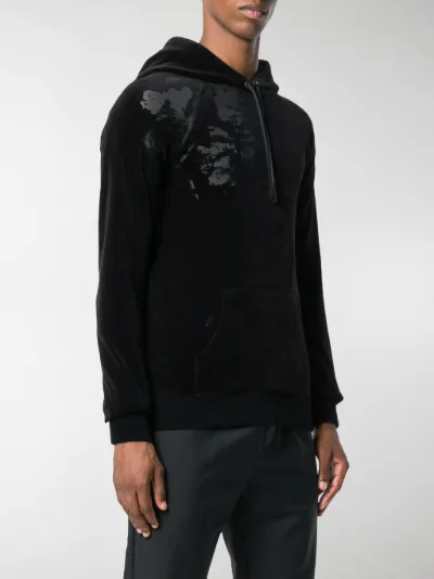 saint laurent velvet hoodie