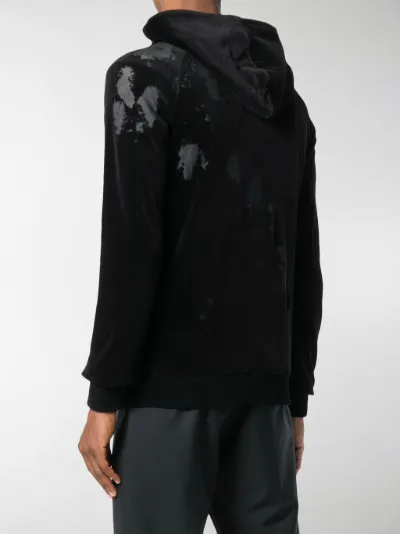 saint laurent velvet hoodie