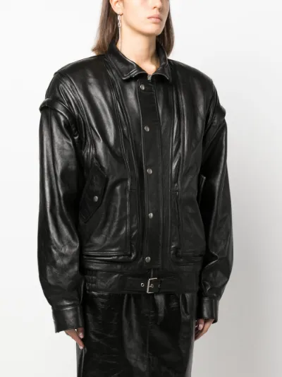 Saint laurent leather on sale bomber