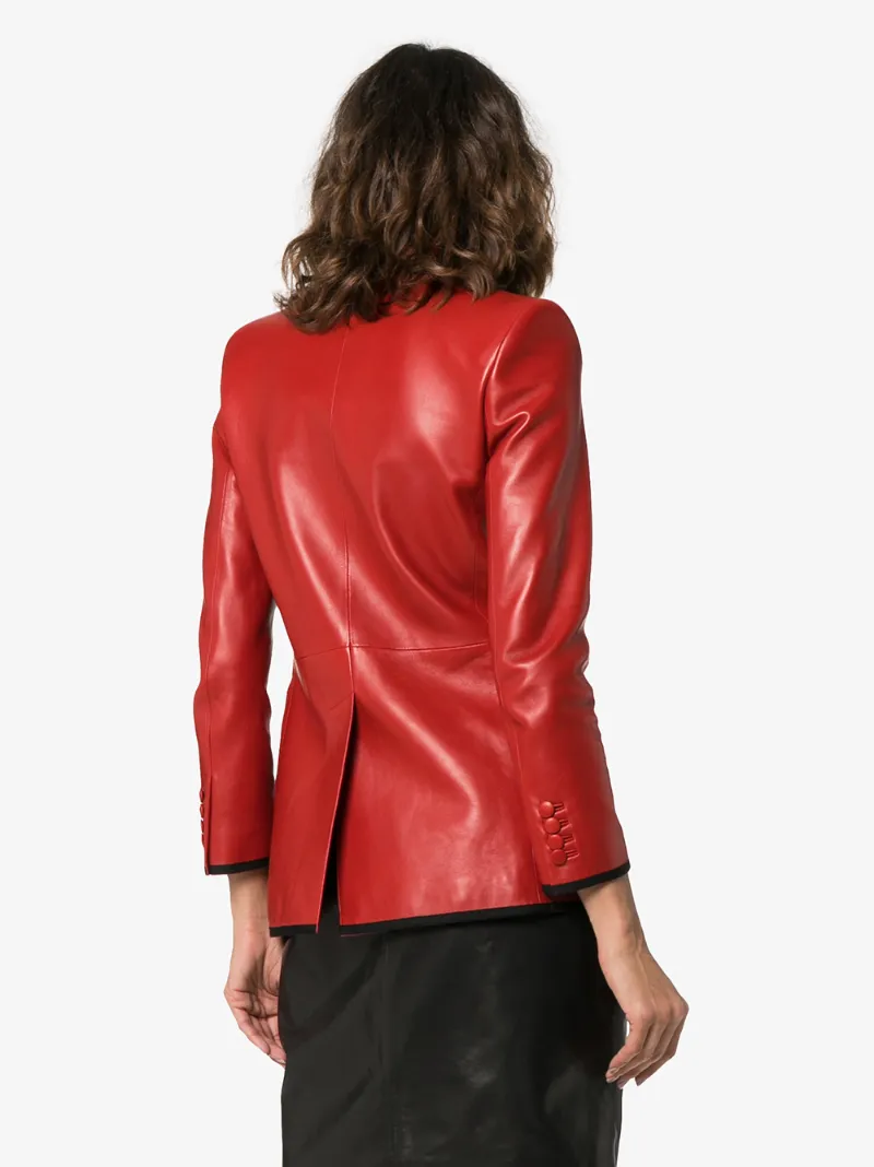 Newjersey porn petite red leather blazer sports