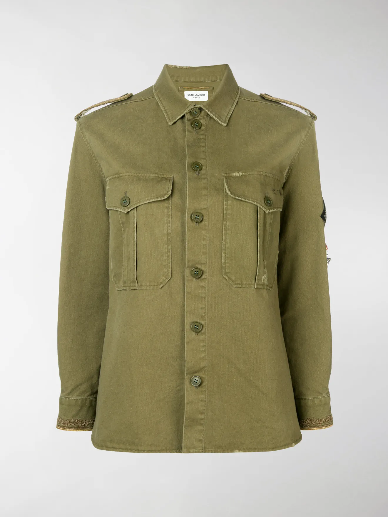 saint laurent military shirt