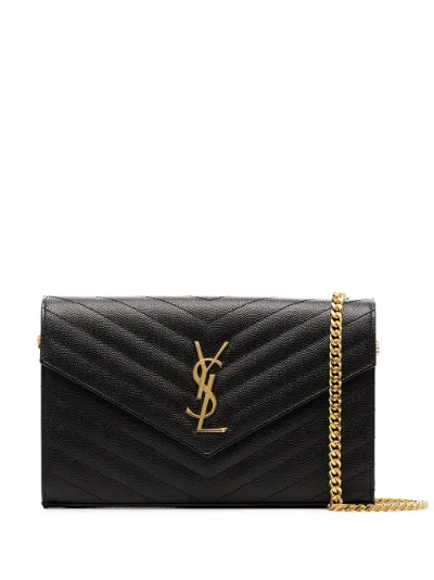 saint laurent black envelope chain bag