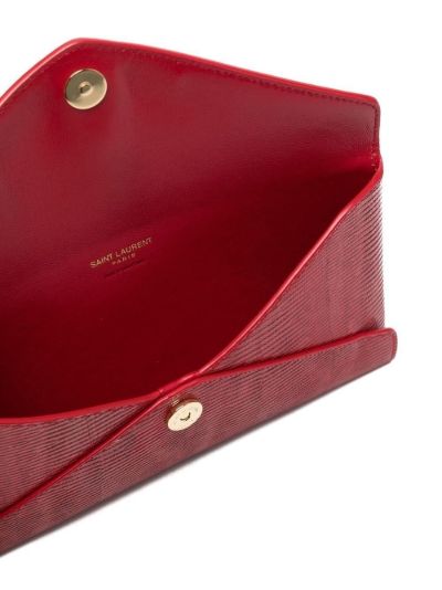 Ysl red hot sale leather clutch