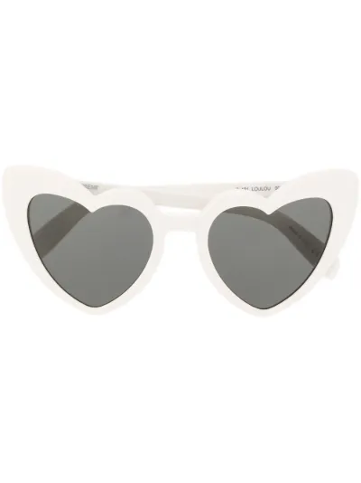 Saint Laurent Eyewear heart sunglasses white | MODES