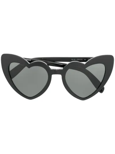Saint Laurent Eyewear Occhiali da sole a forma di cuore nero | MODES
