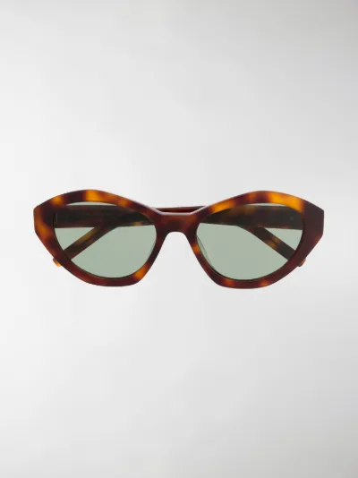 Saint Laurent Eyewear Occhiali da sole cat-eye tartarugati marrone | MODES