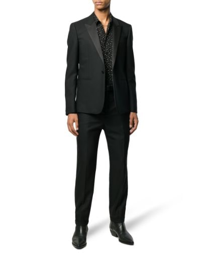 Tuxedo Black Wool Grain de Poudre