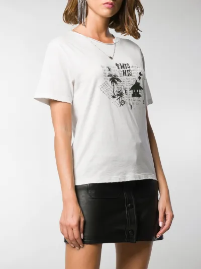 Saint Laurent graphic-print necklace T 