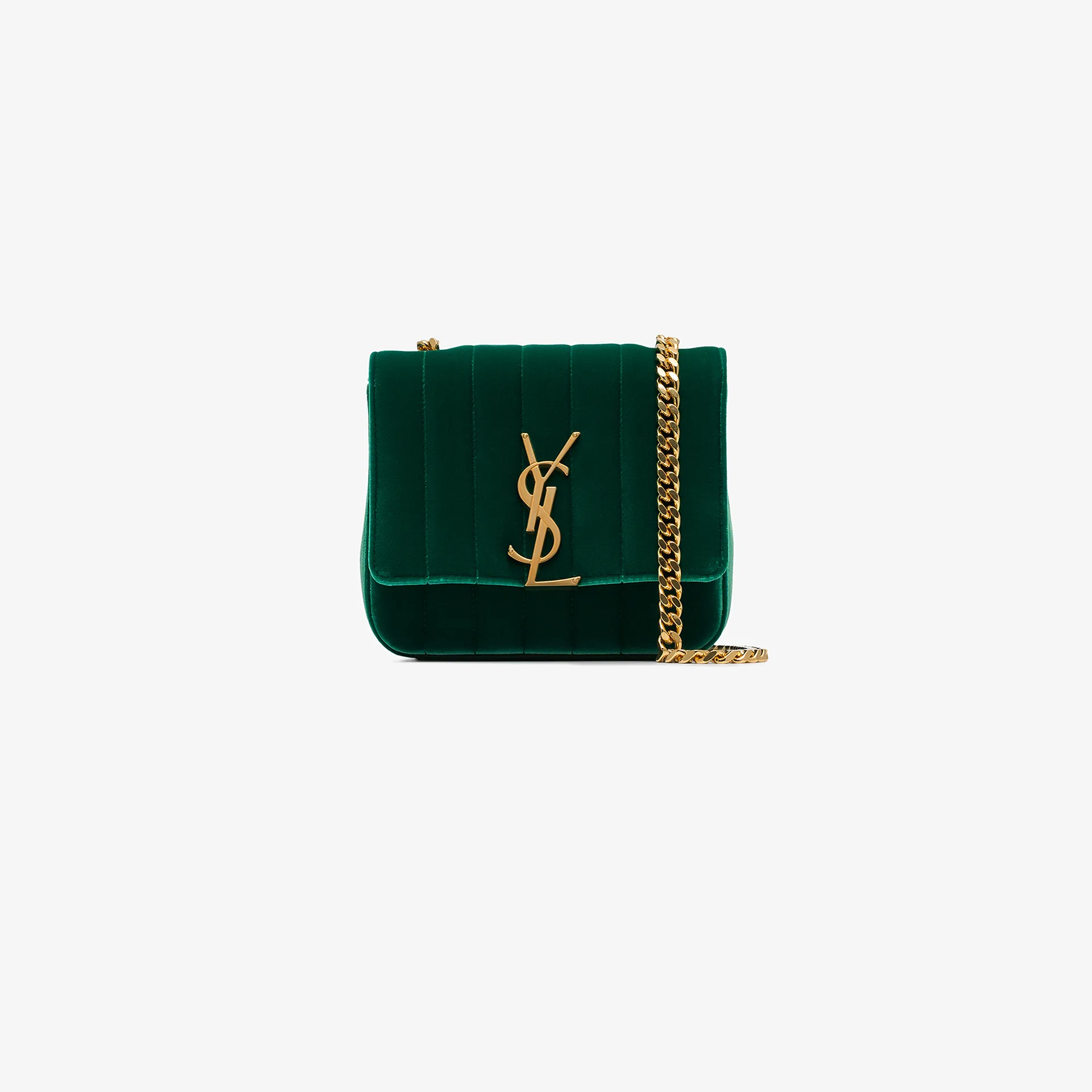 ysl green velvet bag