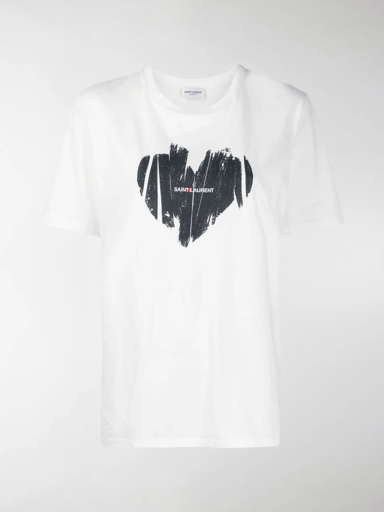 saint laurent white logo t shirt