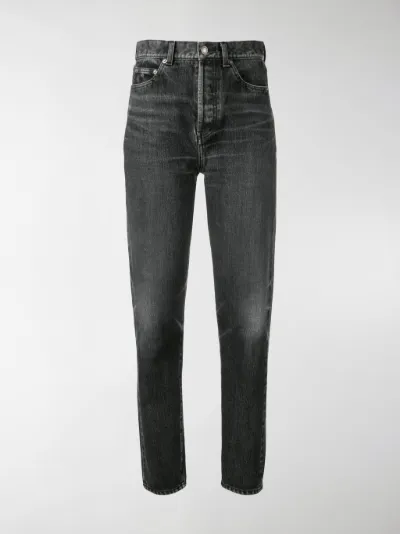 black high rise boyfriend jeans