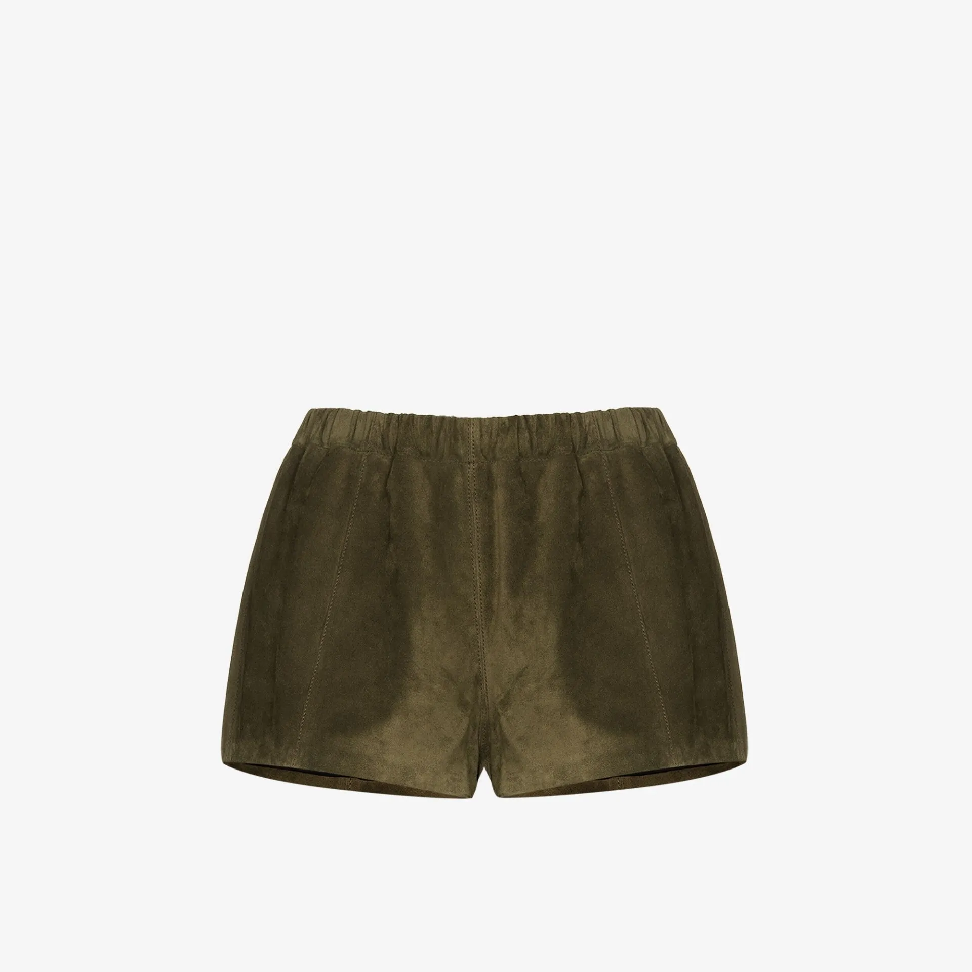 high waisted suede shorts