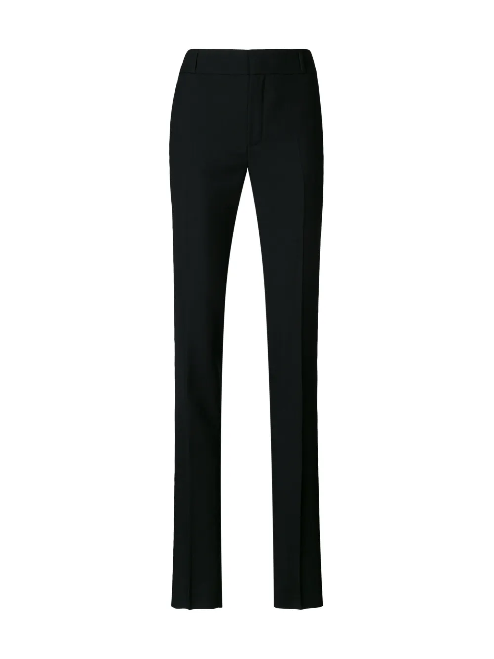 black high waisted tapered trousers