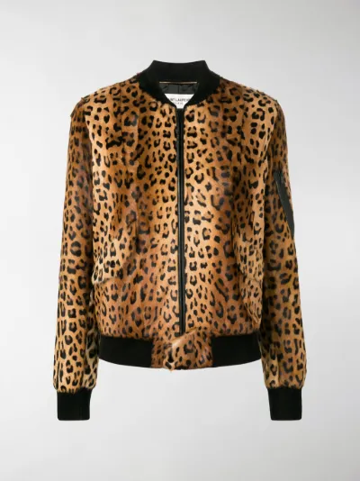 leopard print bomber