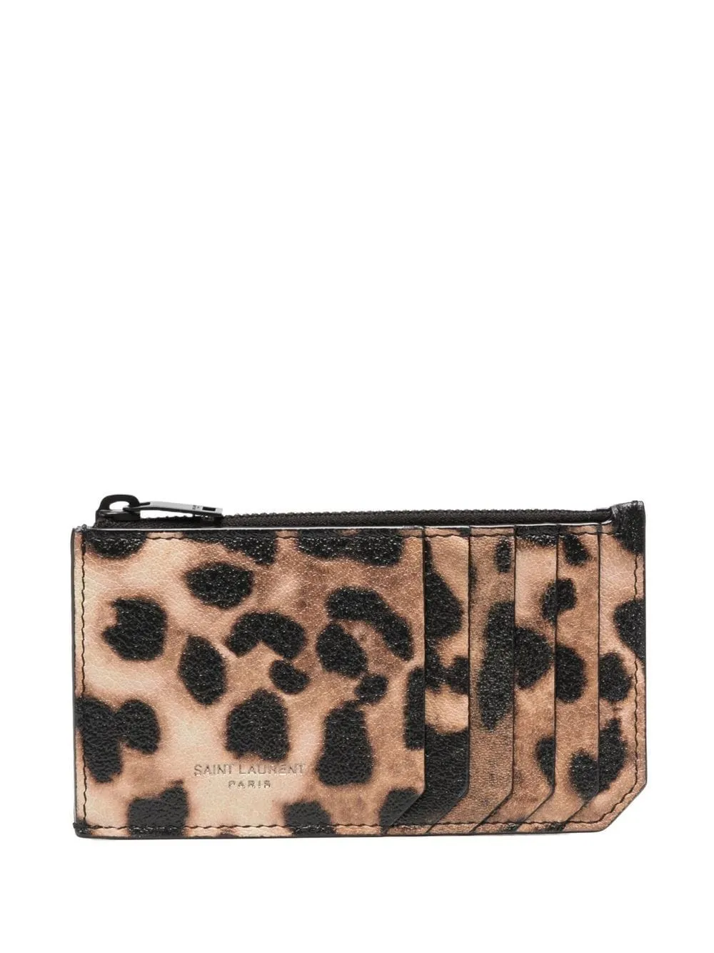 Saint Laurent leopard print leather wallet Eraldo FR