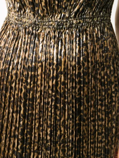 animal print pleated dress