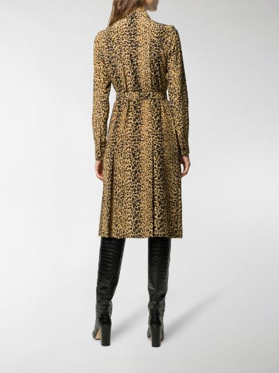 saint laurent leopard print dress