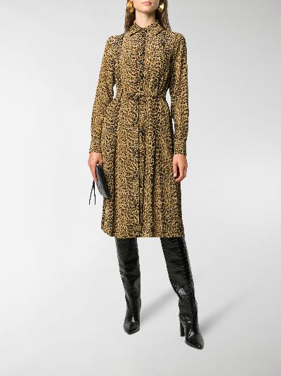 animal print shirt dress