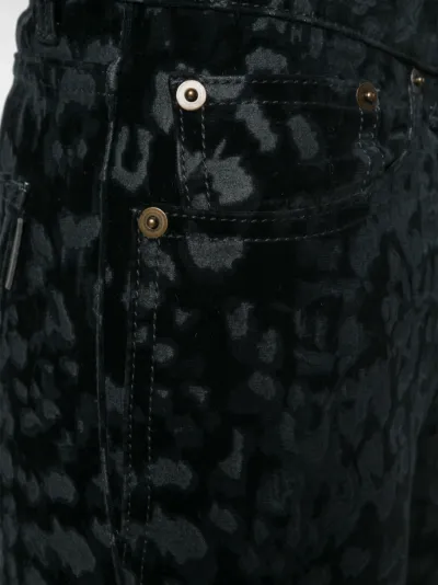 saint laurent leopard jeans