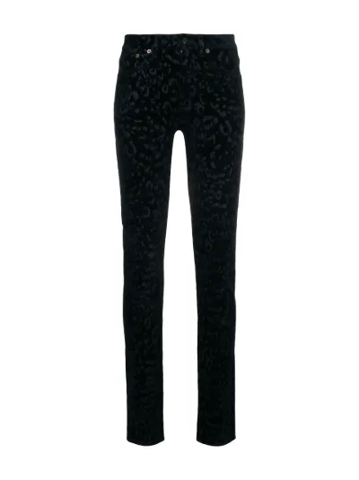 saint laurent leopard jeans