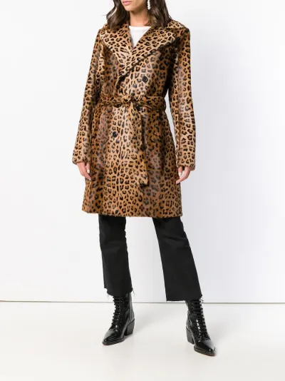 leopard trench coat