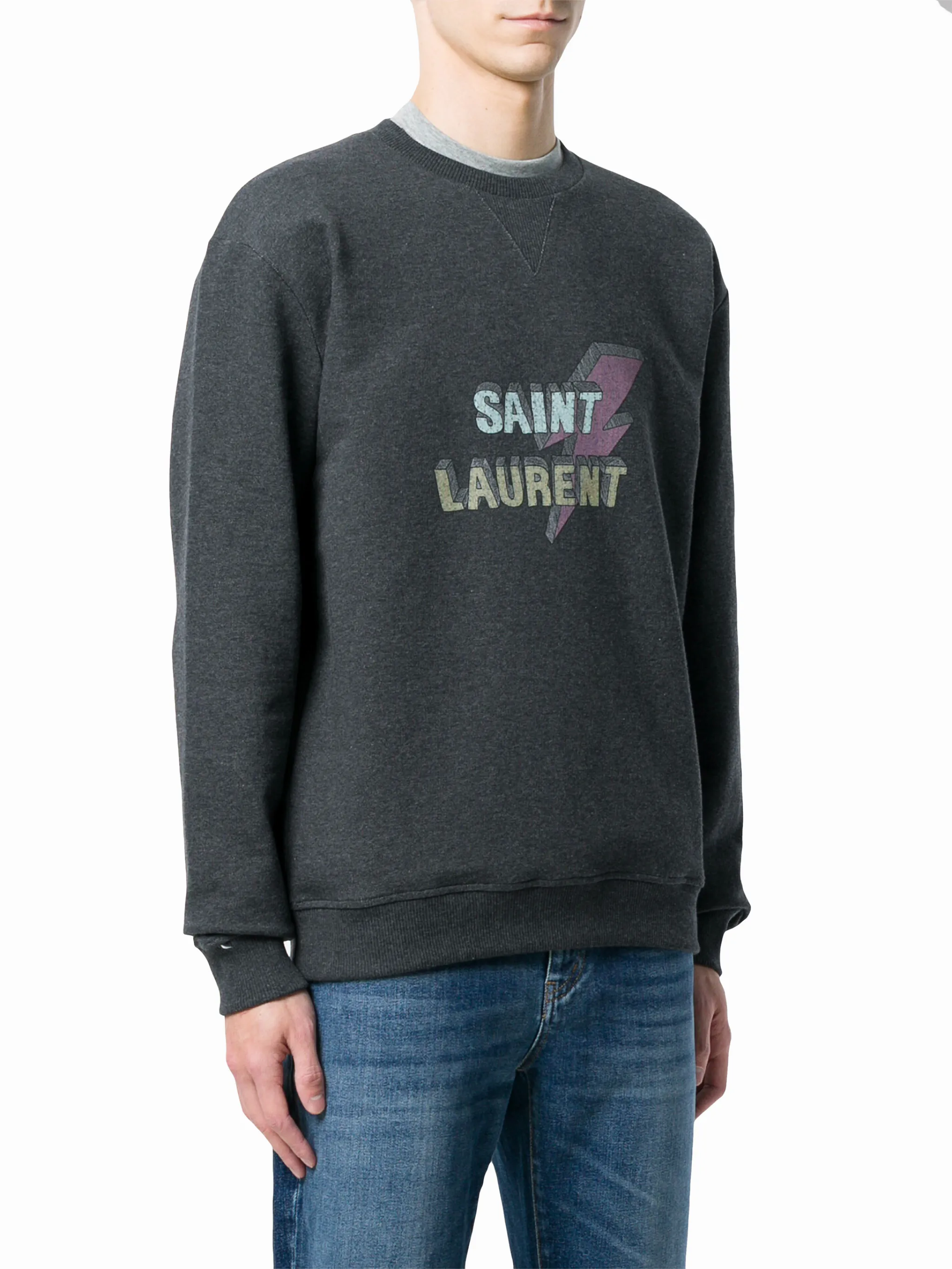 Saint Laurent lightning bolt logo sweatshirt Eraldo HR