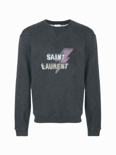 lightning bolt logo sweatshirt | Saint Laurent | Eraldo.com