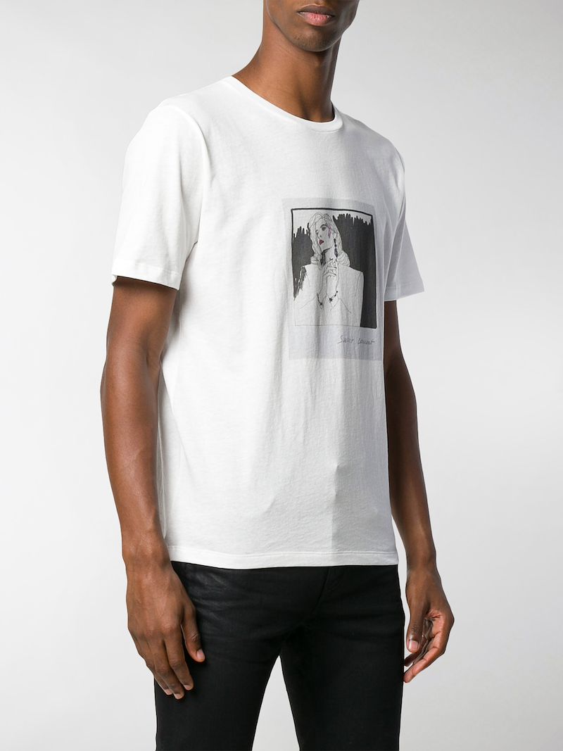 saint laurent lips t shirt