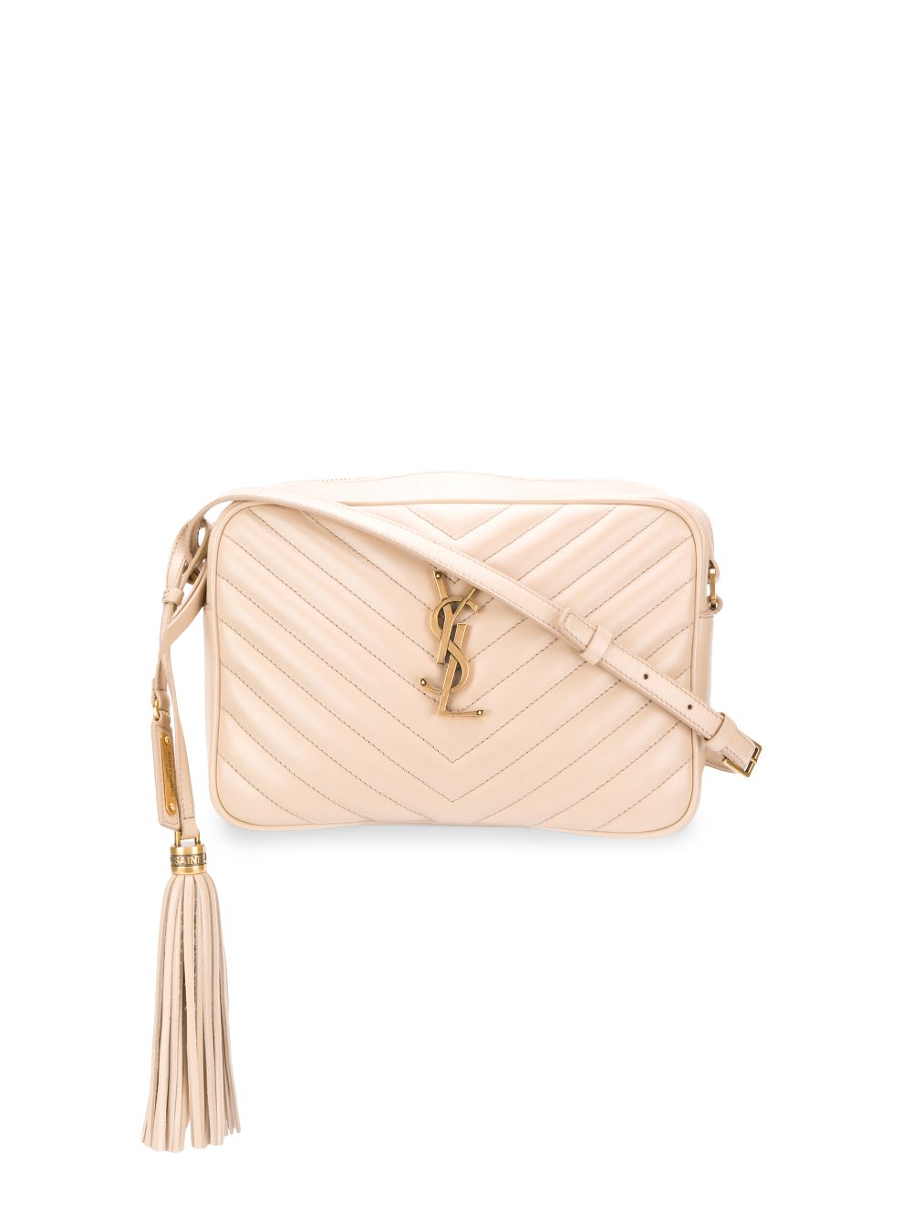 Lou Camera Leather Crossbody Bag in Pink - Saint Laurent