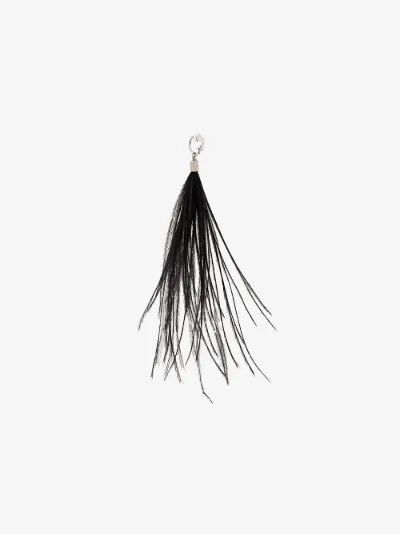 black ostrich feather earrings