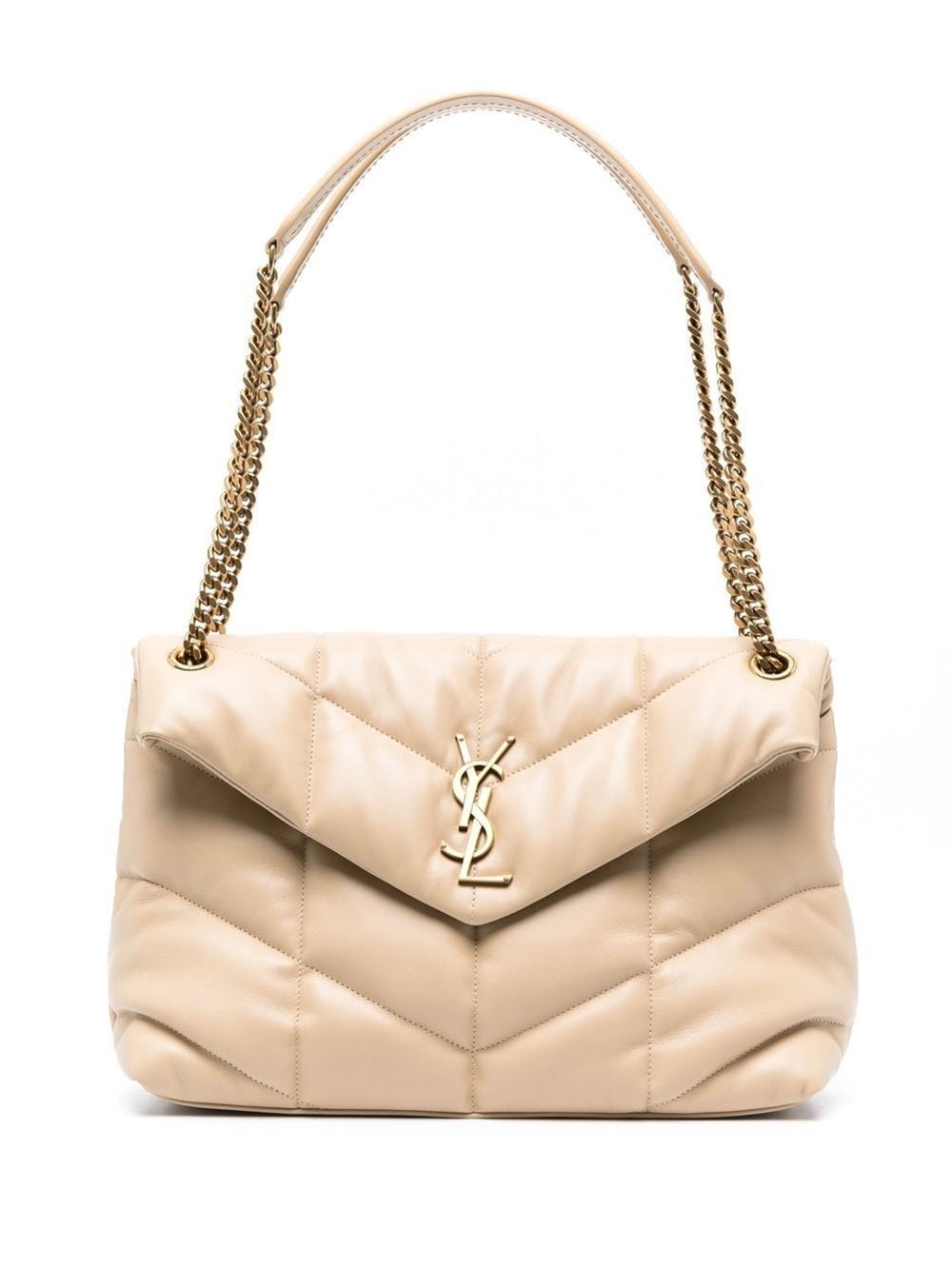 Tan Loulou Toy quilted-leather shoulder bag