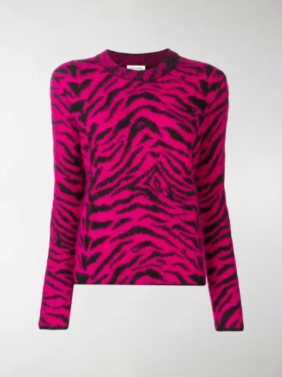 Saint Laurent Maglione con ricamo rosa | MODES