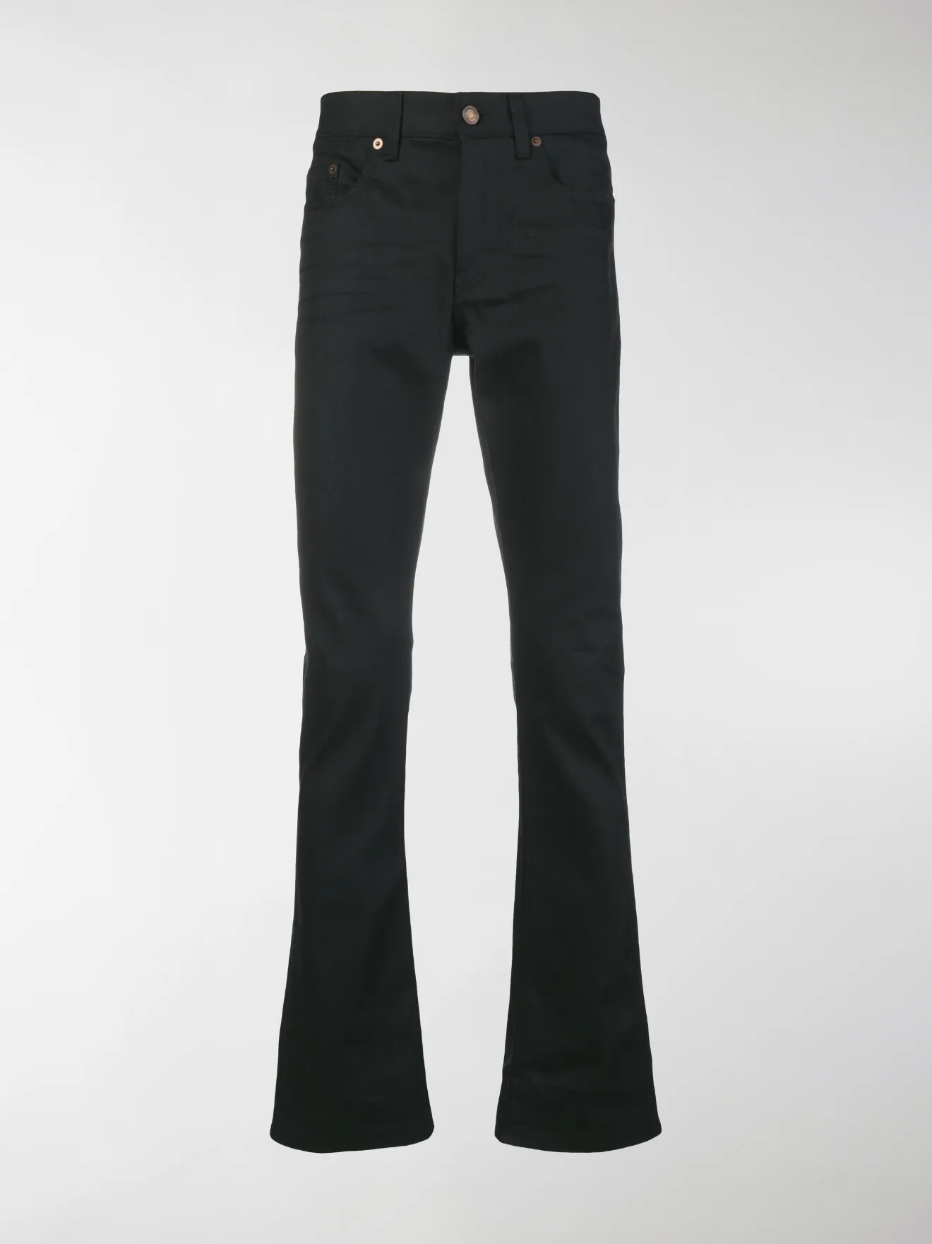 black bootleg jeans