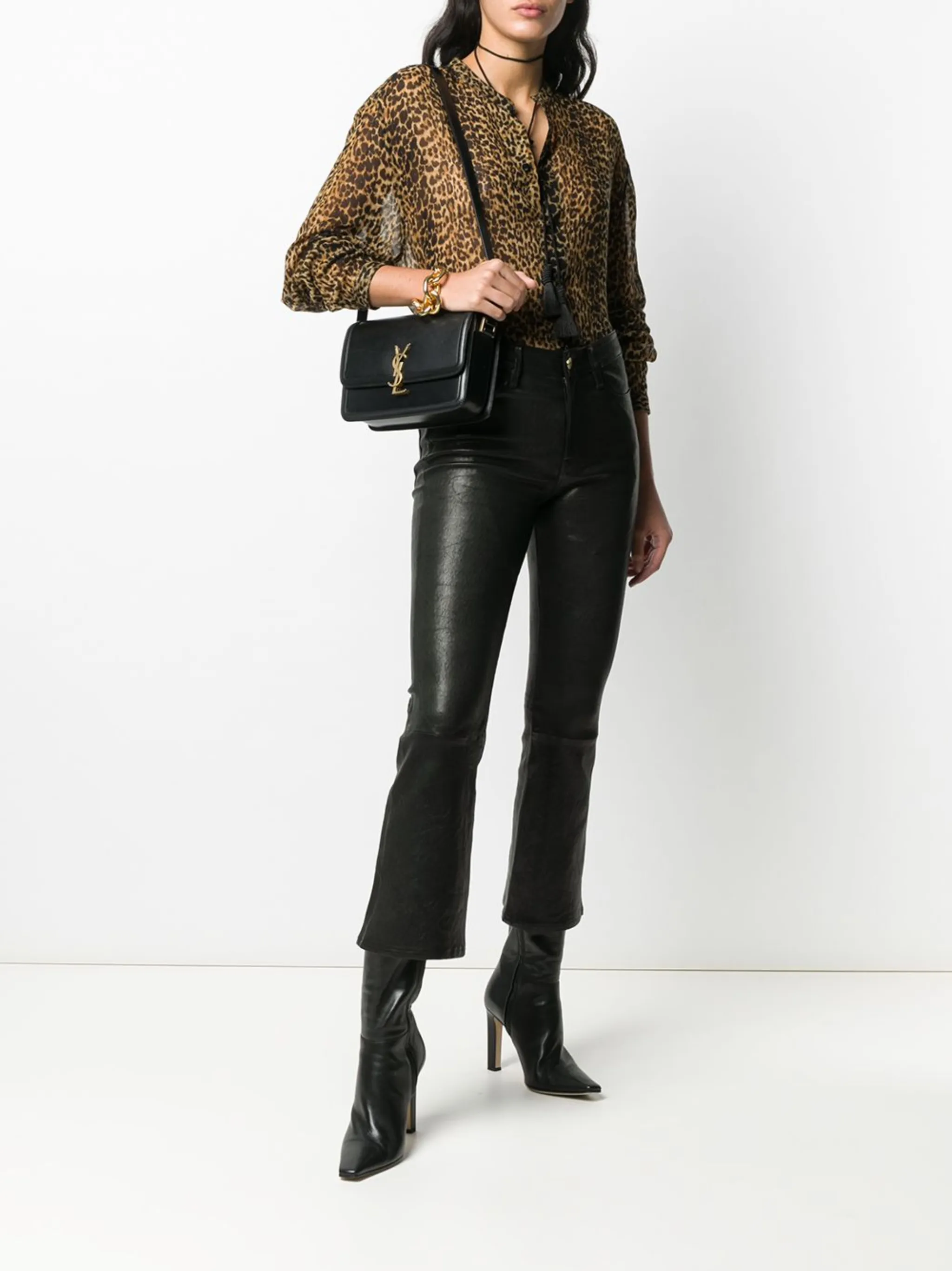 Saint Laurent monogram leather shoulder bag Eraldo DE