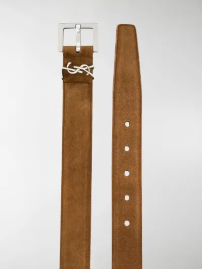 ysl monogram suede belt