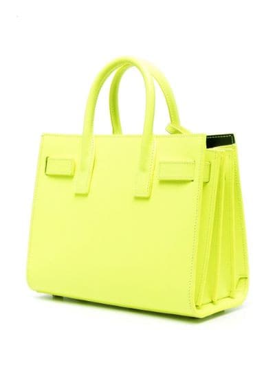 Saint Laurent Nano Sac De Jour Bag in Safety Yellow & Nero