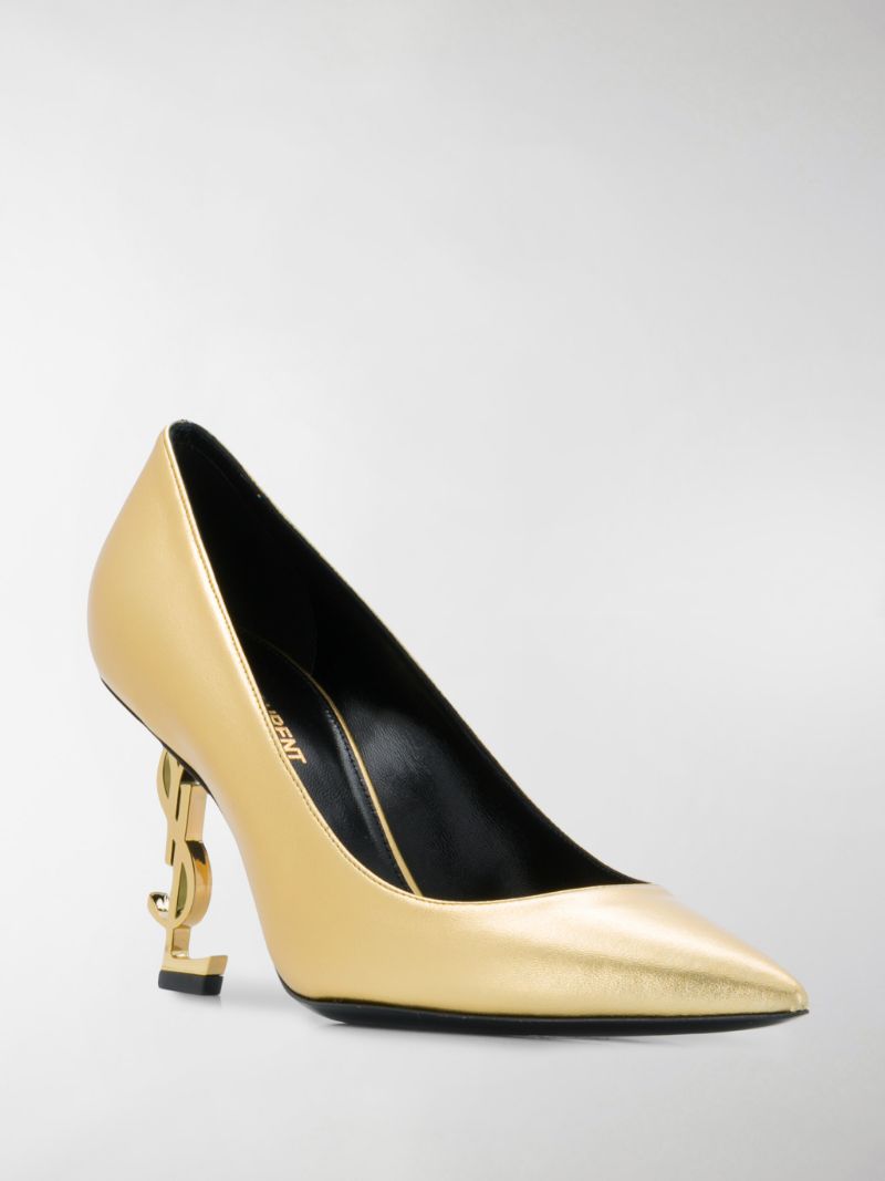 ysl gold opyum heels