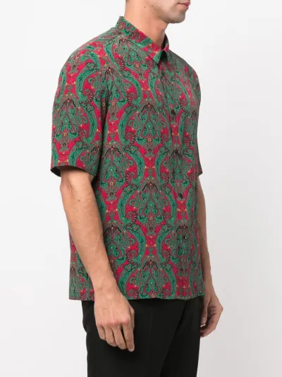 Saint Laulent paisley shirt Saint Laurent paisley print short Shirt