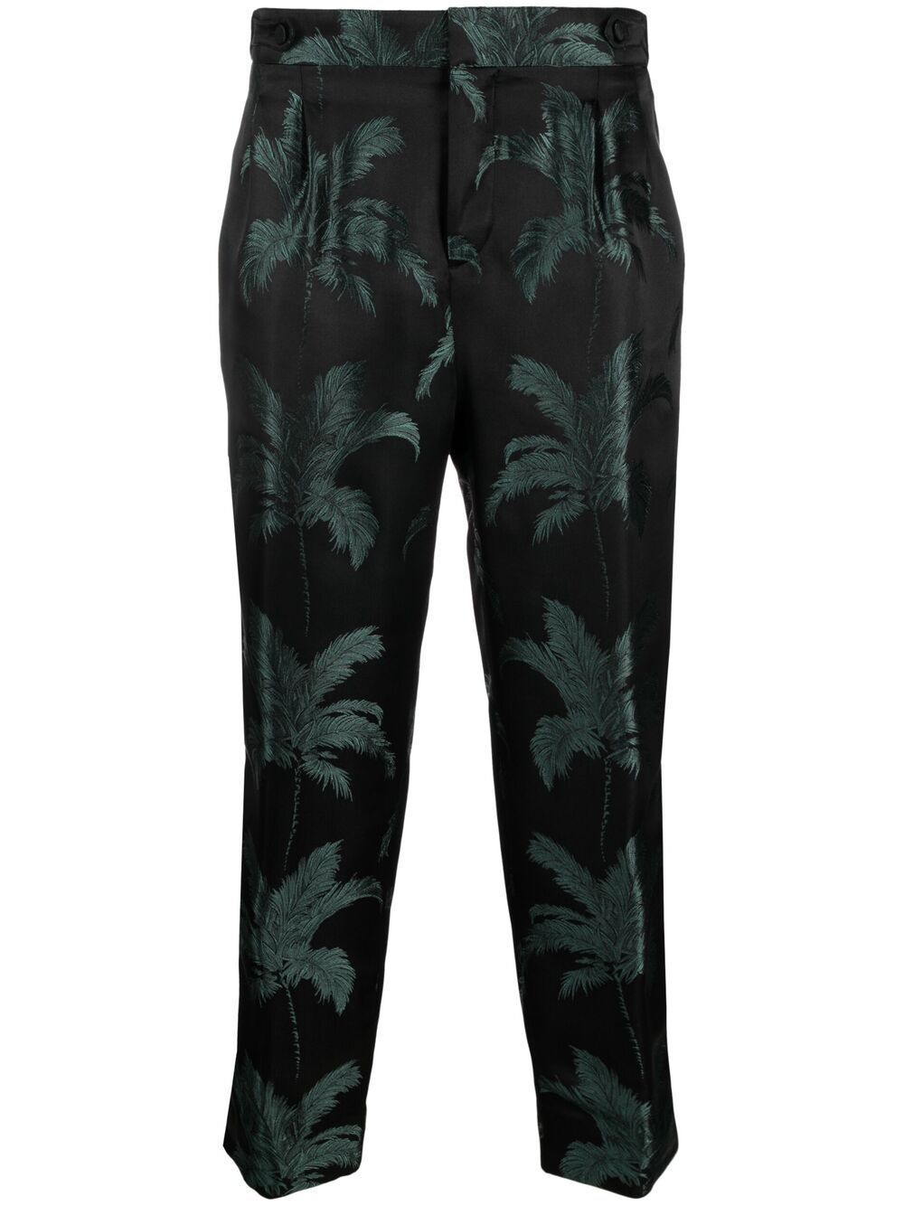 palm treejacquard wideleg trousers  Saint Laurent  Eraldocom