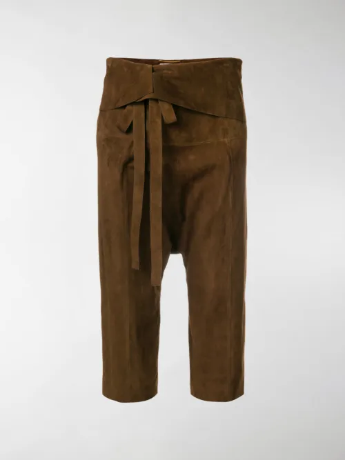 Saint Laurent - Pantaloni corti con cavallo basso