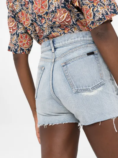 raw-hem denim shorts | Saint Laurent 