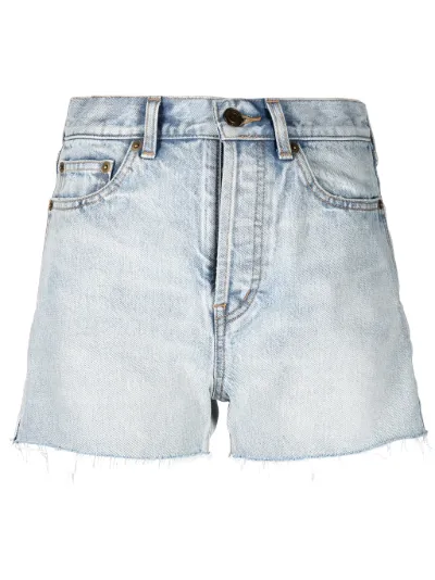 raw-hem denim shorts | Saint Laurent 