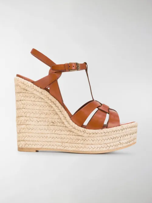Saint Laurent - Sandali Tribute con zeppa