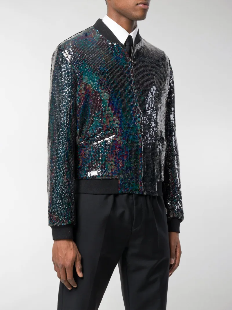 saint laurent sequin jacket