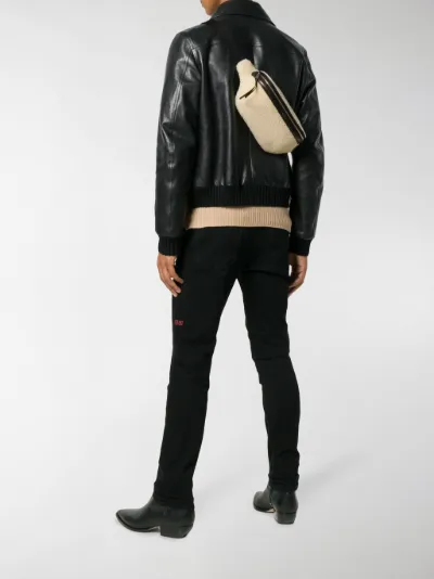 saint laurent shearling belt bolsa