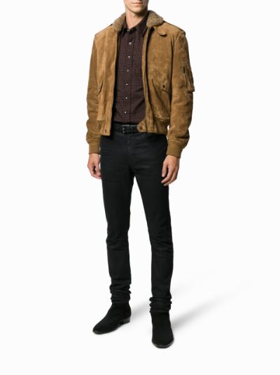 Ysl hot sale suede jacket