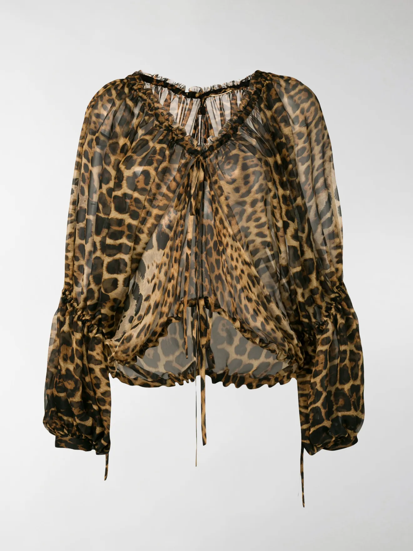 Saint Laurent sheer leopard print 