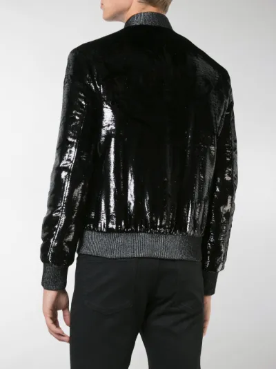 bomber jacket shiny