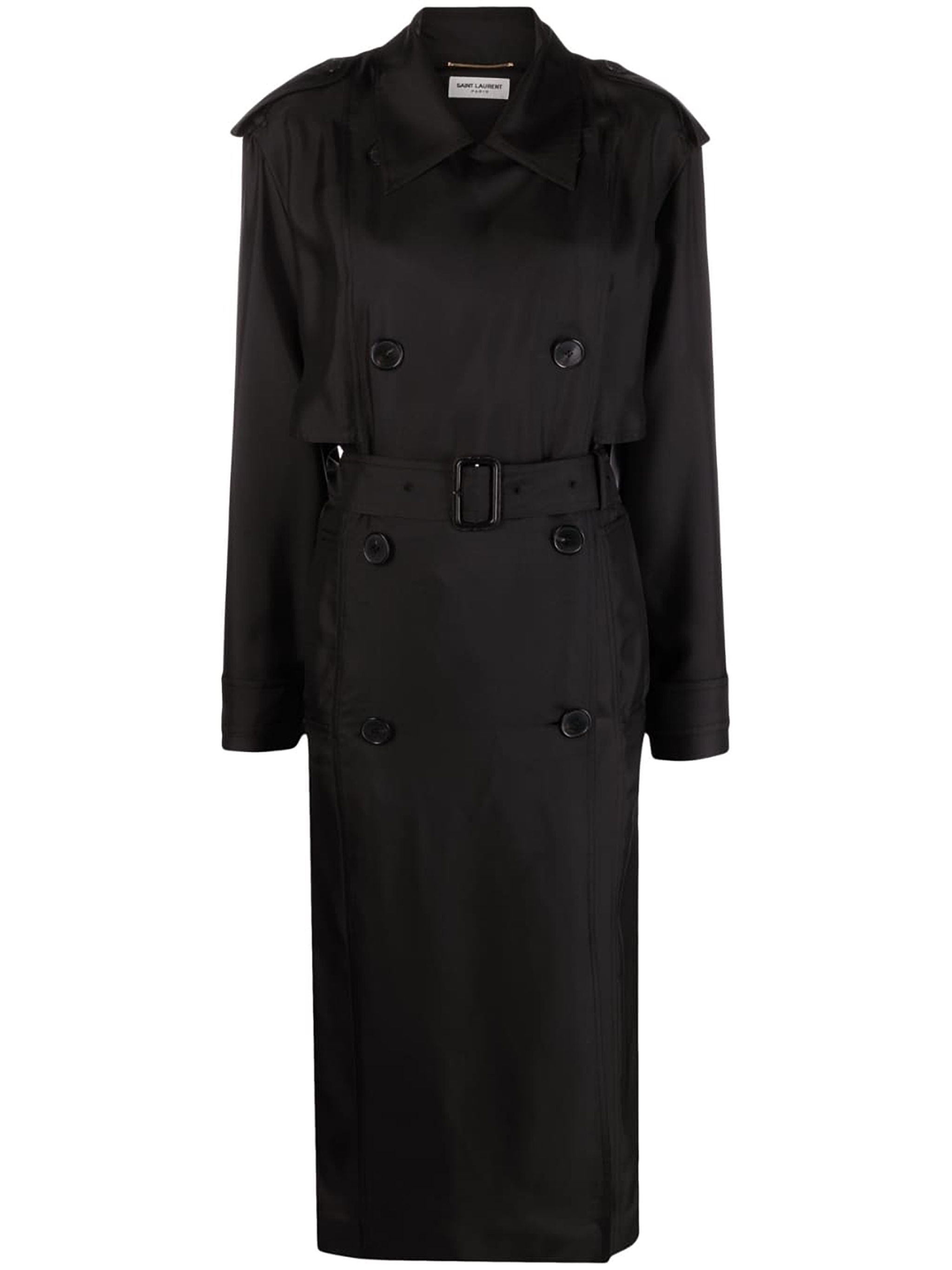 silk double-breasted trench coat | Saint Laurent | Eraldo.com HK